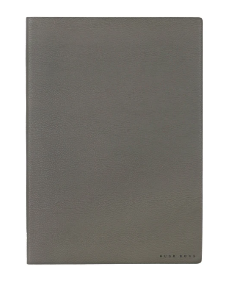 Hugo Boss Khaki Plain Notebook Essential A5 Vegan Leather Cover 160 Pages (80m/m2) 148 x 210mm Pagemark - Image 3